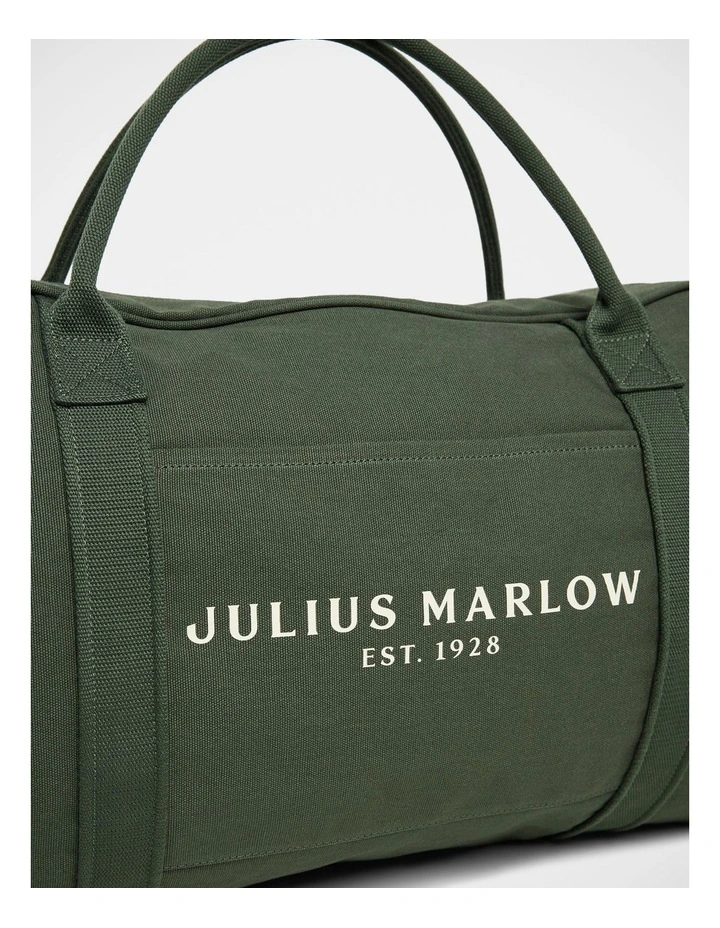 Canvas Duffle Bag In Green image 4