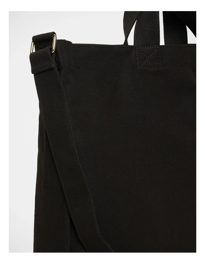 Canvas Tote Bag in Black image 4