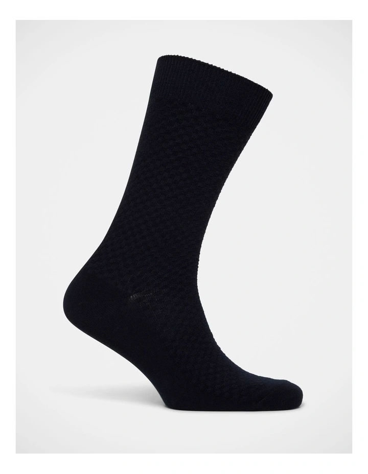 Dress Socks 3 Pack In Navy image 3