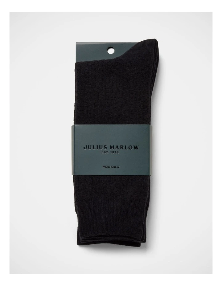 Dress Socks 3 Pack In Black image 2