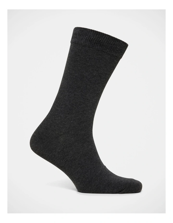Dress Socks 3 Pack In Charcoal image 3