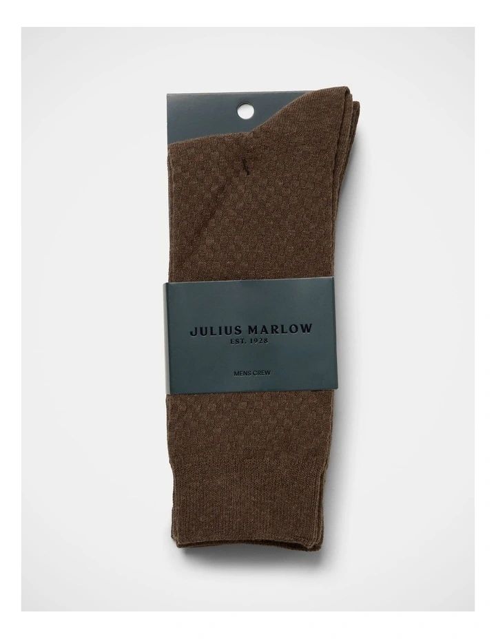 Dress Socks 3 Pack In Dark Taupe image 2