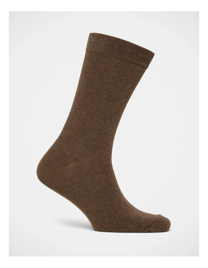 Dress Socks 3 Pack In Dark Taupe image 3