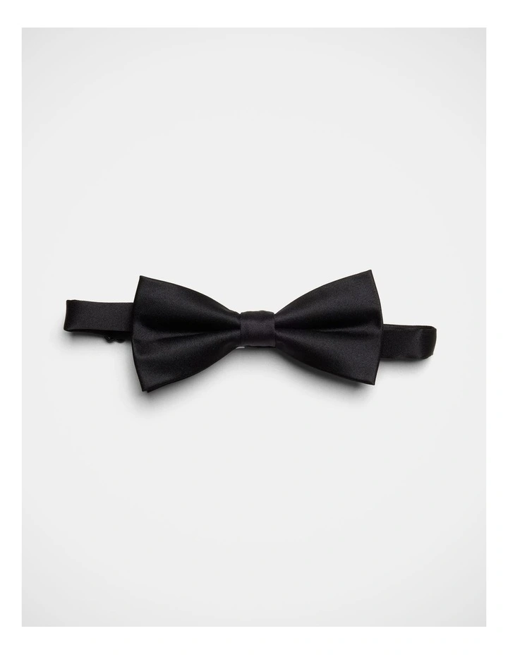 Satin Bow Tie In Black image 2