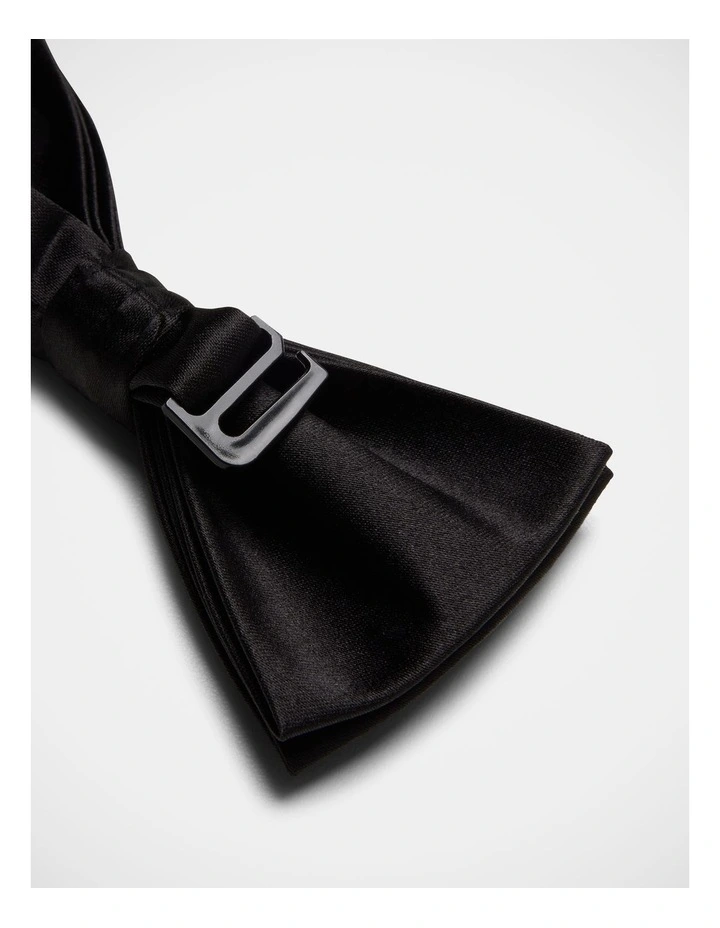 Satin Bow Tie In Black image 3