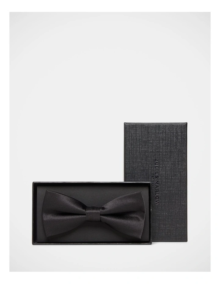 Satin Bow Tie In Black image 4
