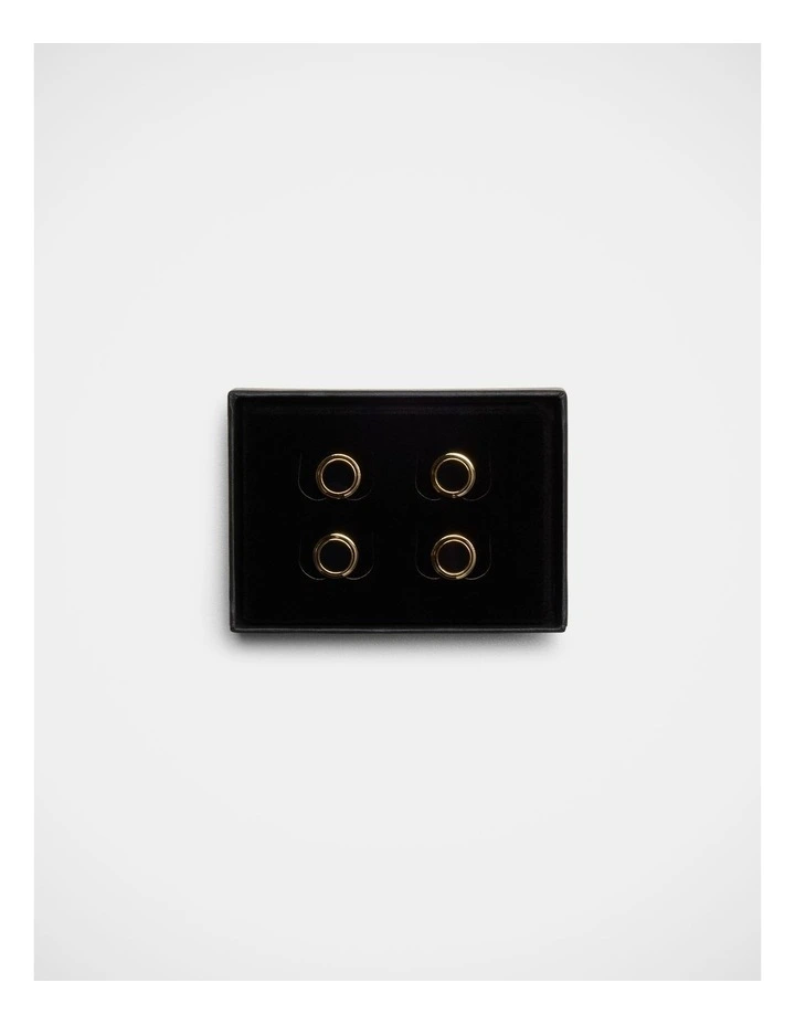 Shirt Studs In Black/Gold image 3