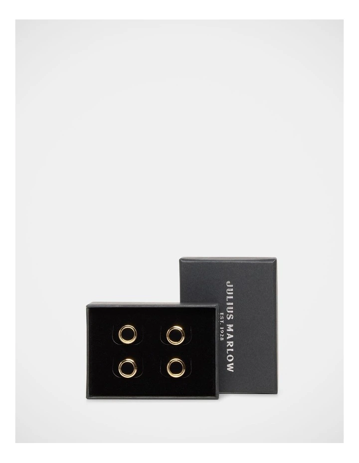 Shirt Studs In Black/Gold image 4