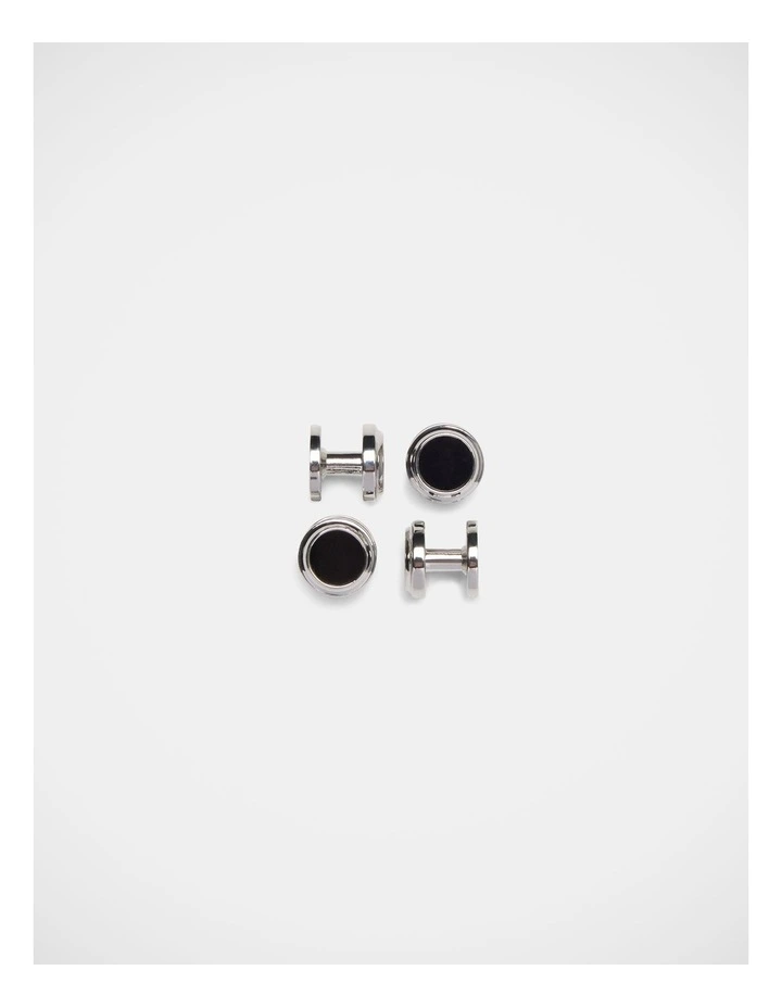 Shirt Studs In Black/Silver image 1