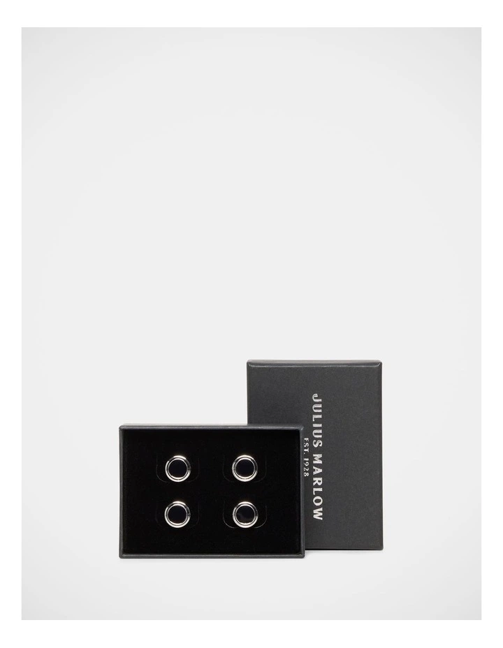 Shirt Studs In Black/Silver image 4
