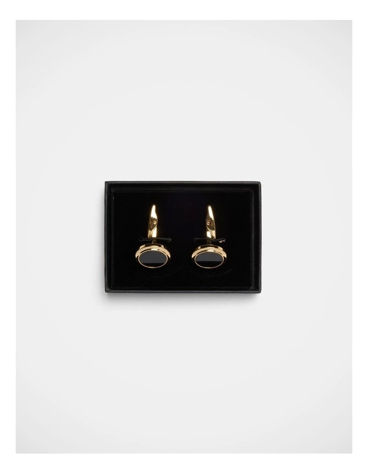 Cufflinks In Black/Gold image 3