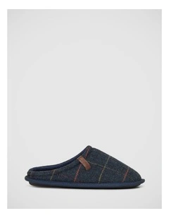 Louis Ii Slippers In Navy Check