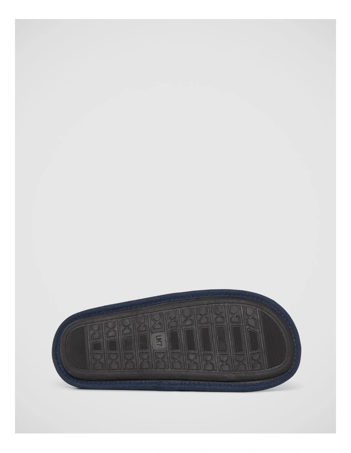 Louis Ii Slippers In Navy Check image 5