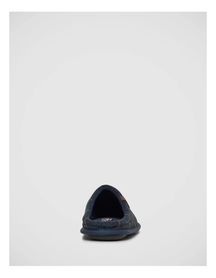 Louis Ii Slippers In Navy Check image 6