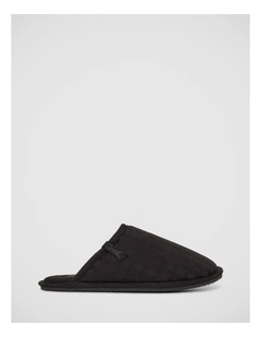 Terrace Slippers In Black Grid