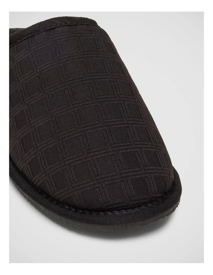 Terrace Slippers In Black Grid image 2