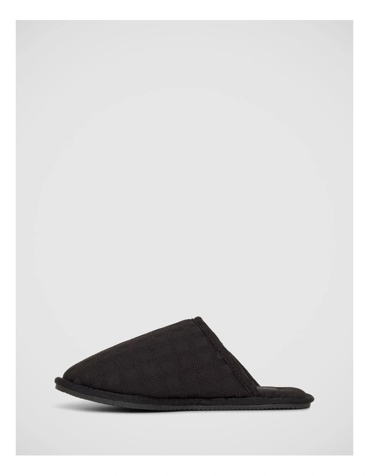 Terrace Slippers In Black Grid image 3