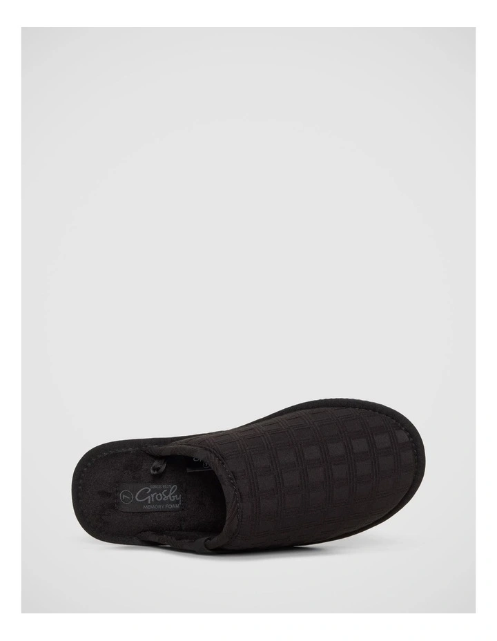 Terrace Slippers In Black Grid image 4