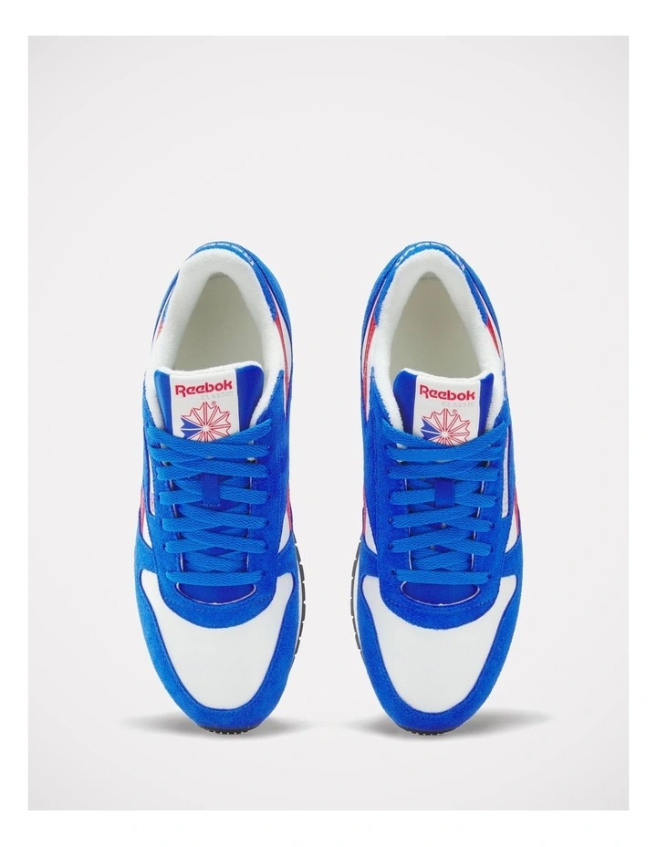 Classic Leather Sneakers in Blue image 4