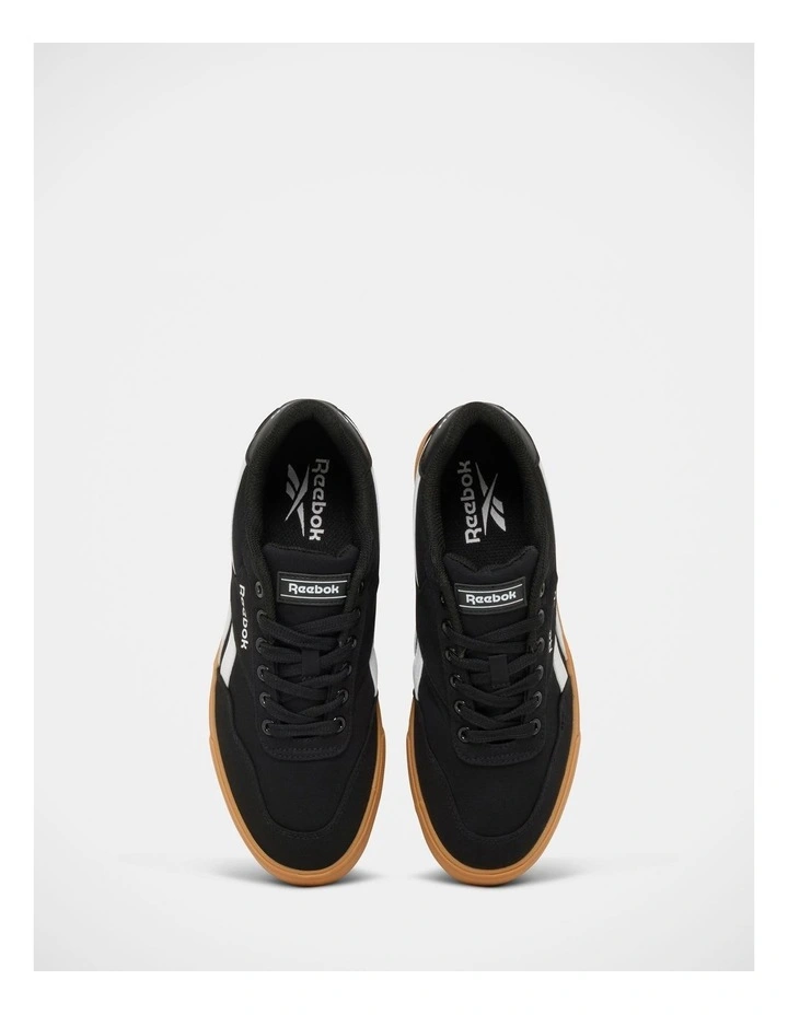 Court Advance Vulc Sneakers in Jet Black/Tan image 3