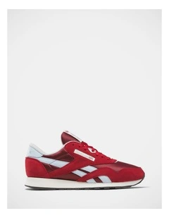 Classic Nylon Sneakers In Burgundy/Red/Blue