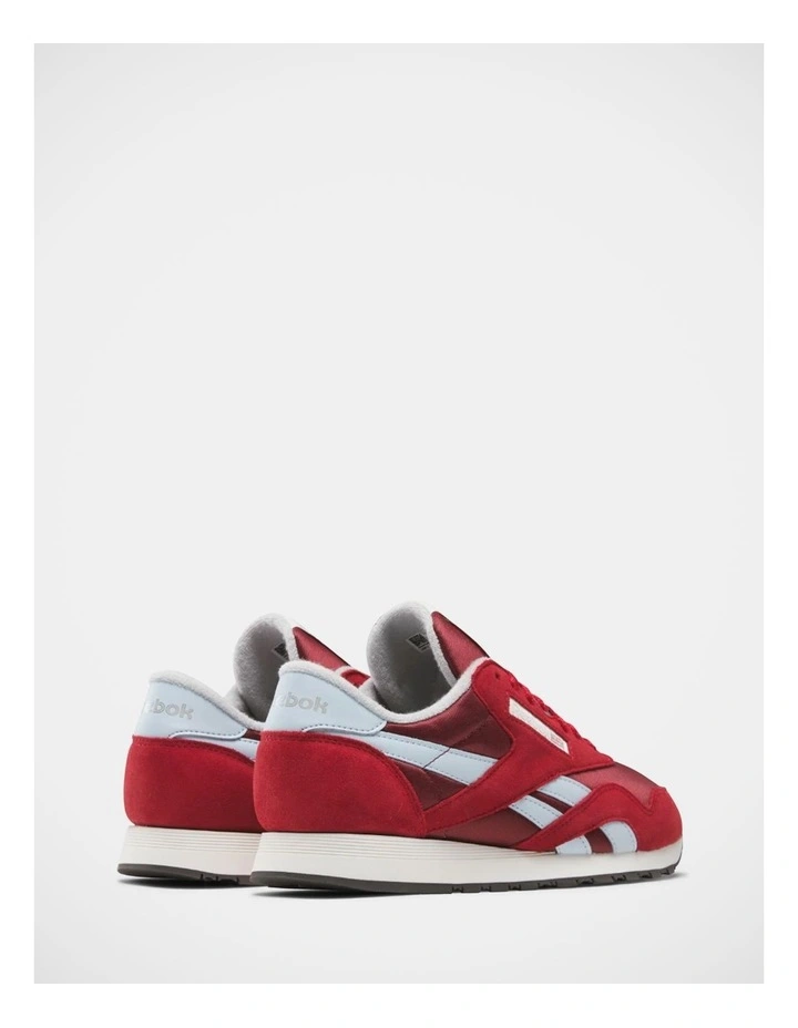 Classic Nylon Sneakers In Burgundy/Red/Blue image 3