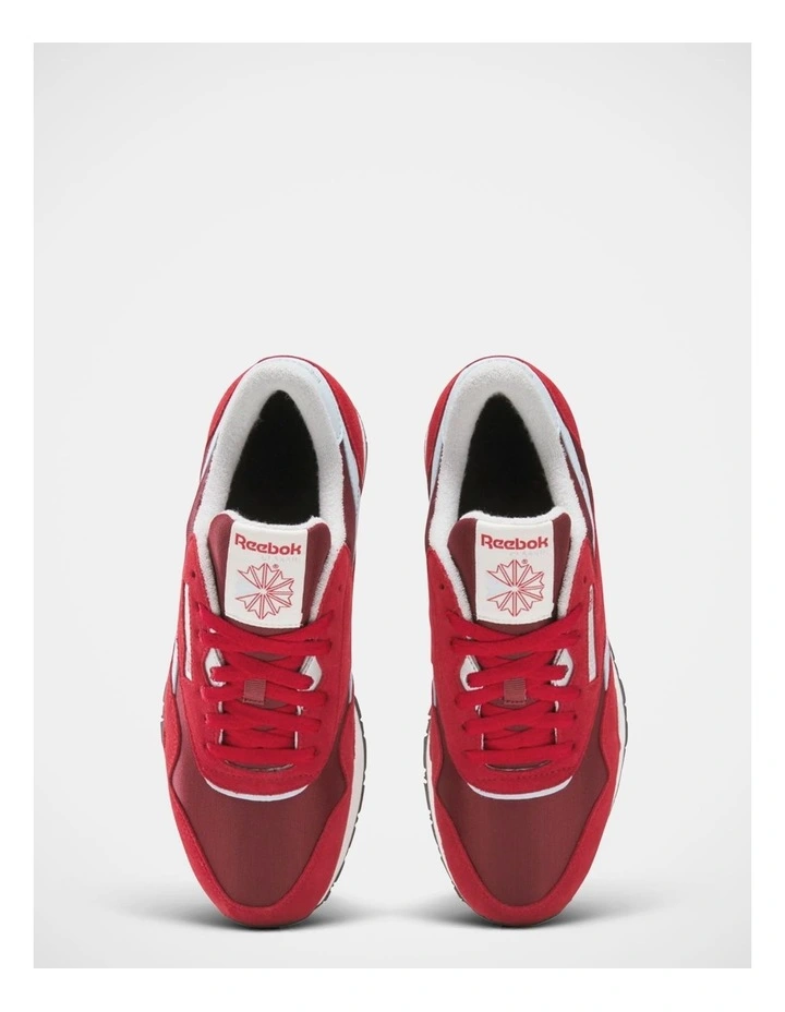 Classic Nylon Sneakers In Burgundy/Red/Blue image 4