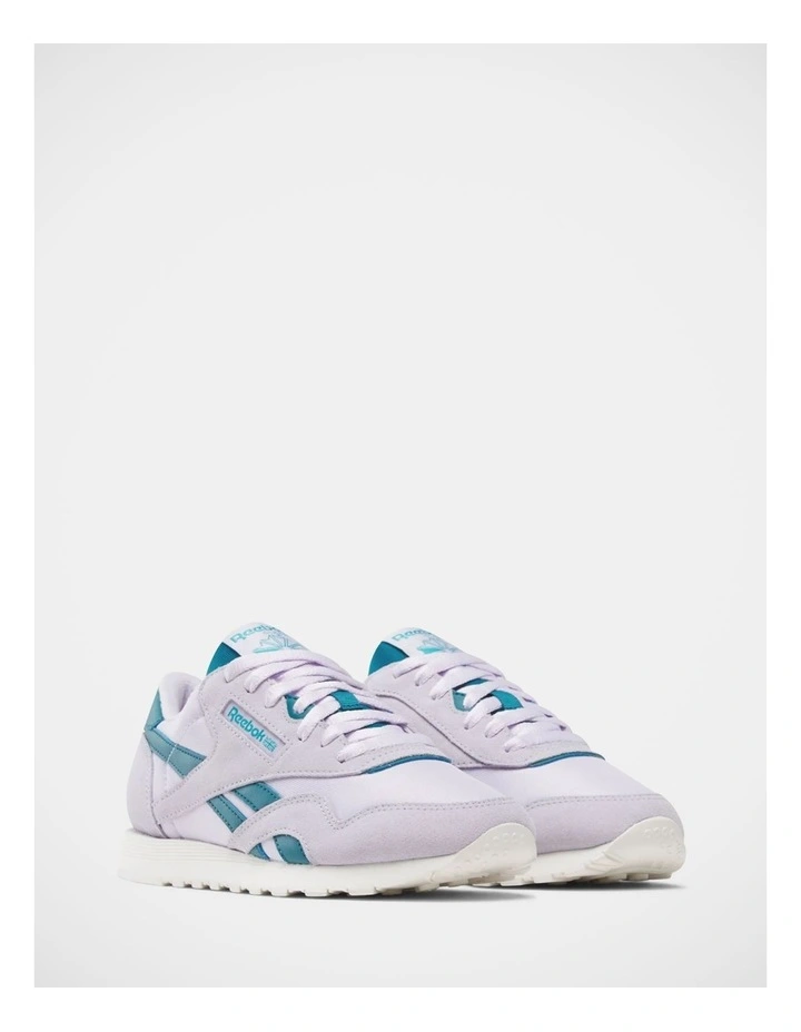 Classic Nylon Sneakers In Lilac image 2