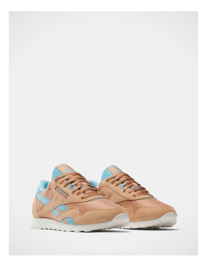 Classic Nylon Sneakers In Beige image 2