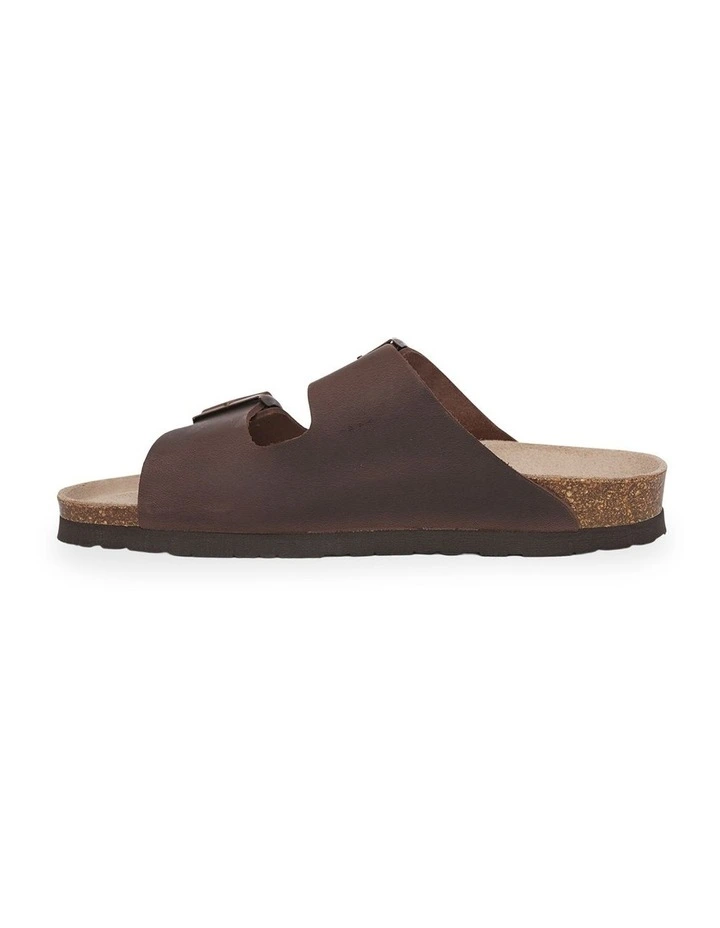 Hawaii Oiled Leather Slides in Brown image 3