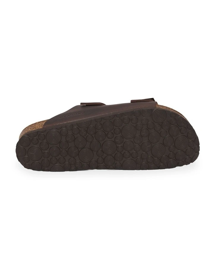 Hawaii Oiled Leather Slides in Brown image 5