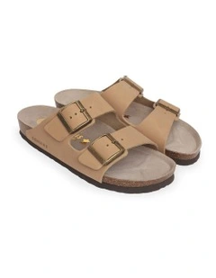 Hawaii Oiled Leather Slides in Tobacco