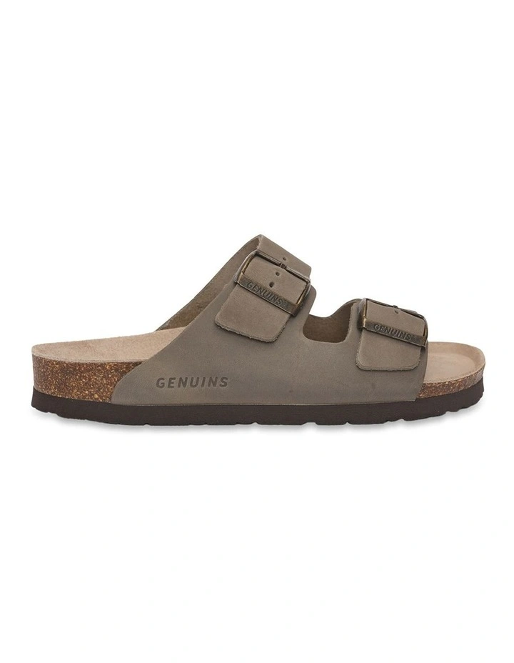 Hawaii Oiled Leather Slides in Stone image 2