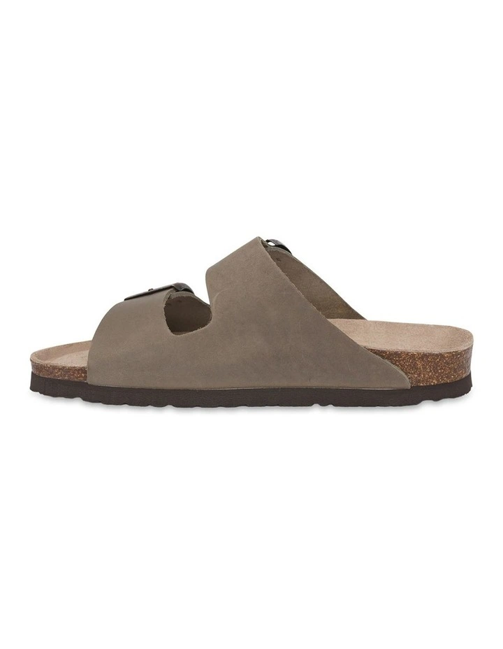 Hawaii Oiled Leather Slides in Stone image 3