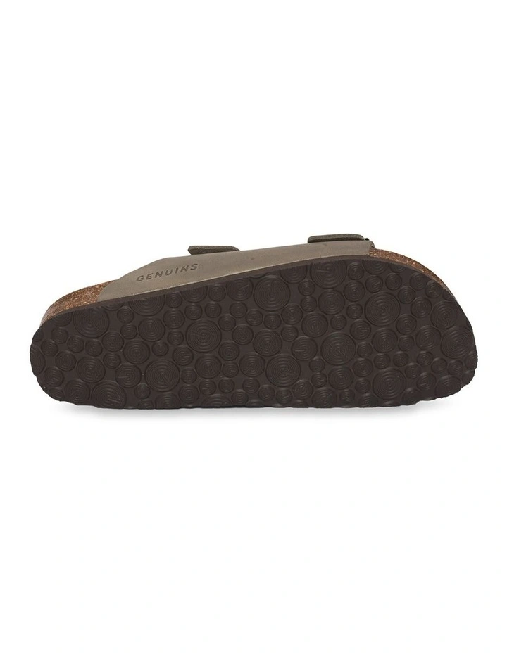 Hawaii Oiled Leather Slides in Stone image 5