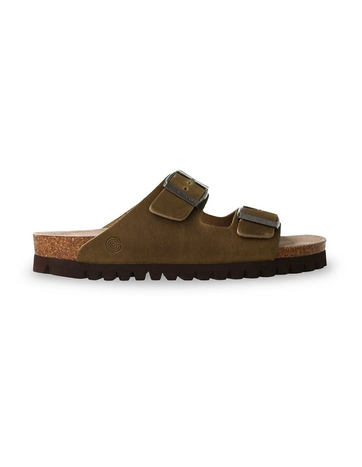 Hawaii Oiled Leather Slides in Khaki image 2