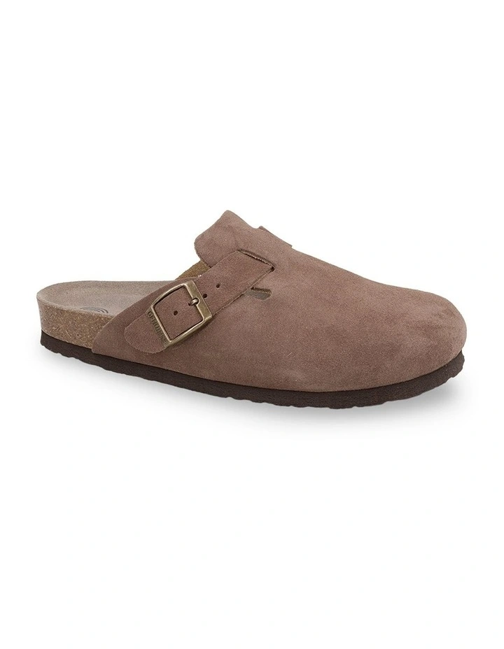 Riva Velour Clog in Taupe image 1