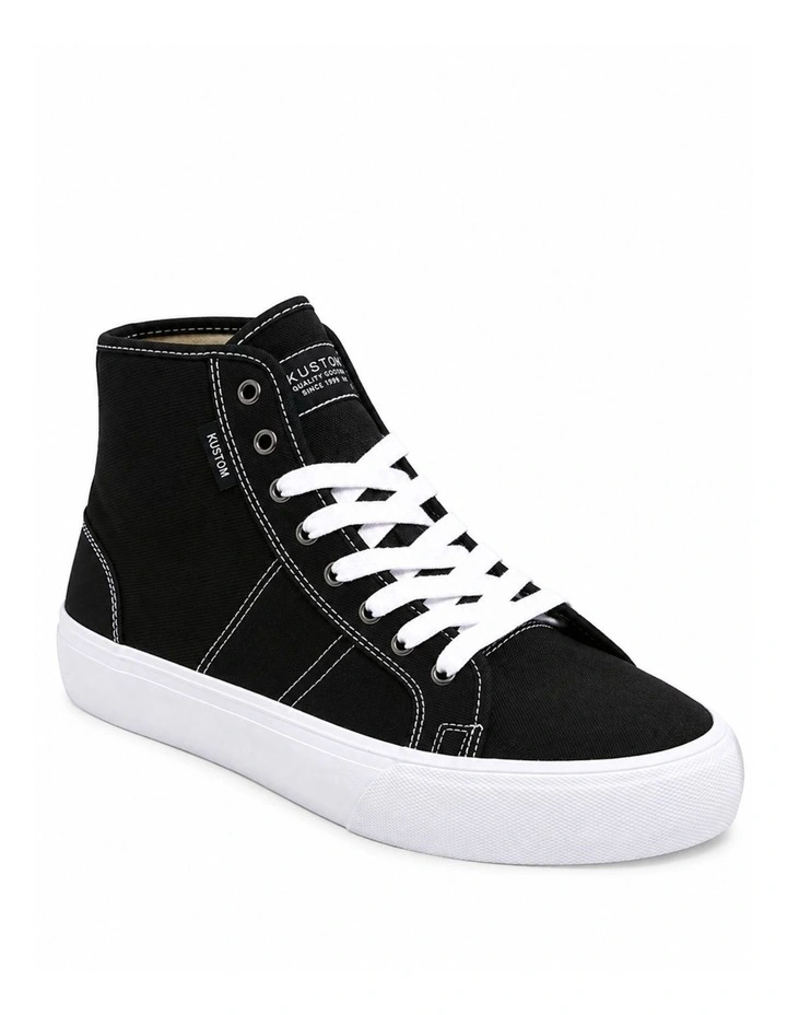 World-Wide Hi Sneakers in Black image 3