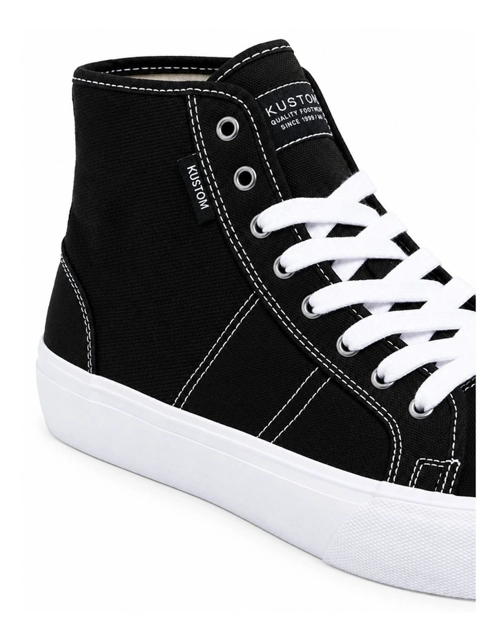 World-Wide Hi Sneakers in Black image 4