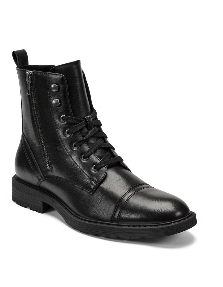 Captain Lace Up Boot in Black image 2