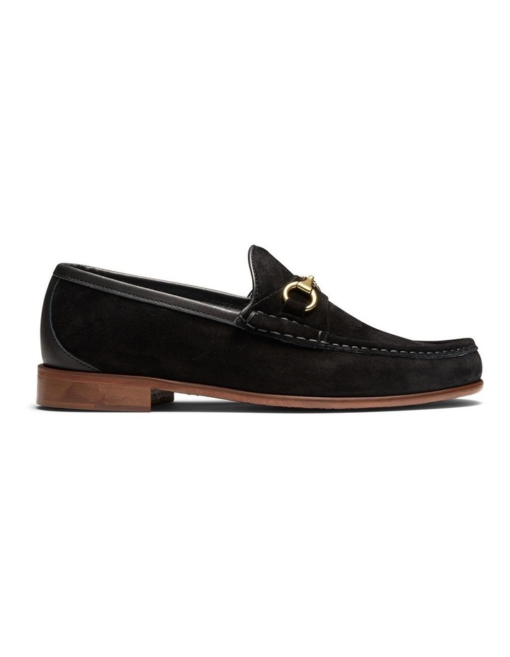 Napier Suede Penny Loafers in Black image 1