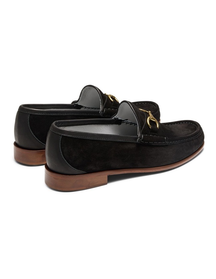 Napier Suede Penny Loafers in Black image 4