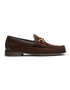 Napier Suede Penny Loafers in Chocolate