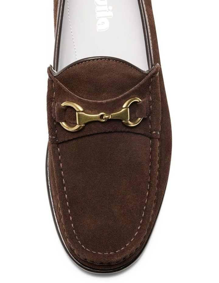 Napier Suede Penny Loafers in Chocolate image 5