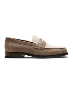 Dartmouth Suede Loafers in Taupe