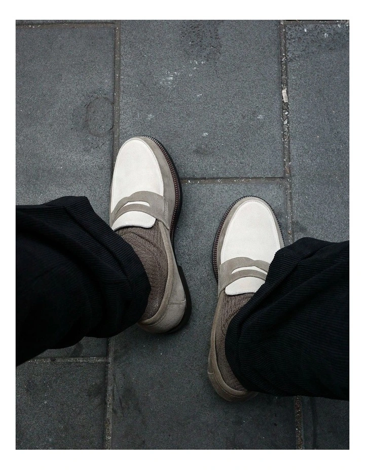 Dartmouth Suede Loafers in Taupe image 2