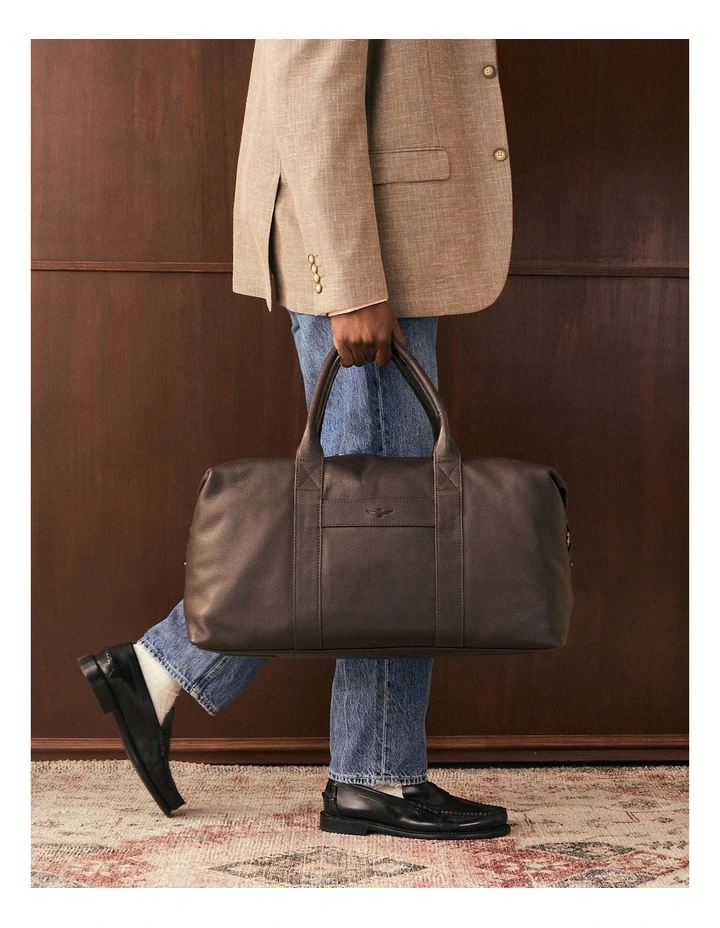 Montoro Leather Weekender Bag in Brown image 2