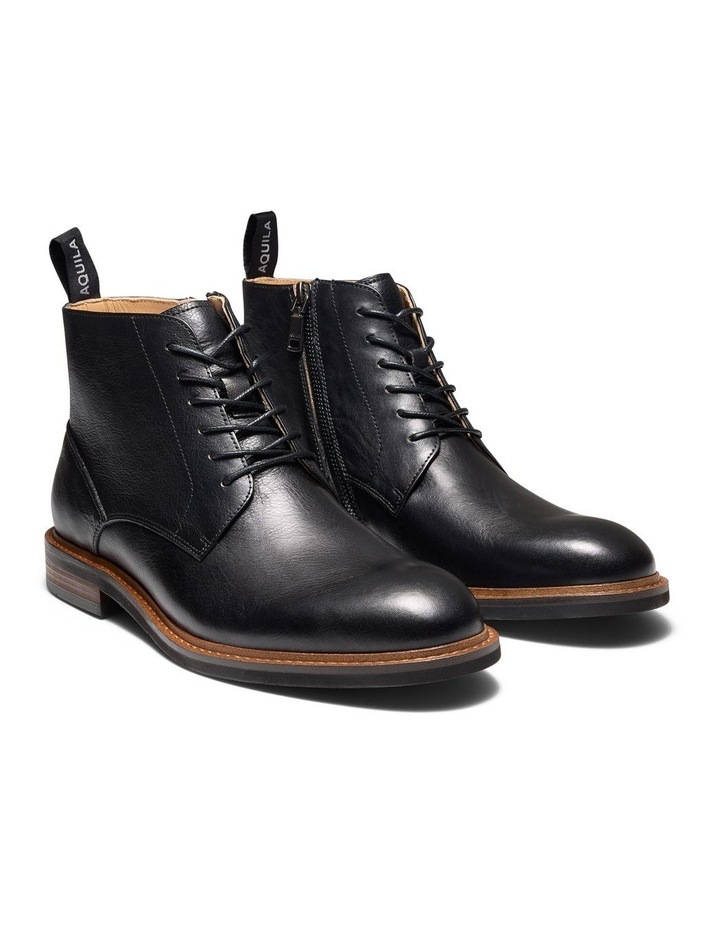 Upton Lace Up Boots in Black image 2