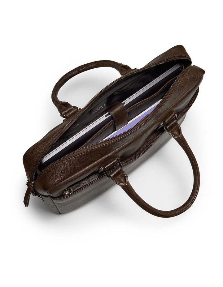 Valle Leather Briefcase in Brown image 4