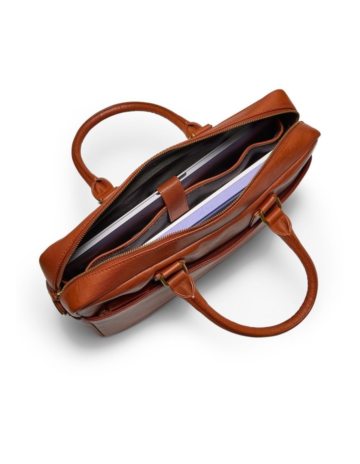 Valle Leather Briefcase in Cognac image 4